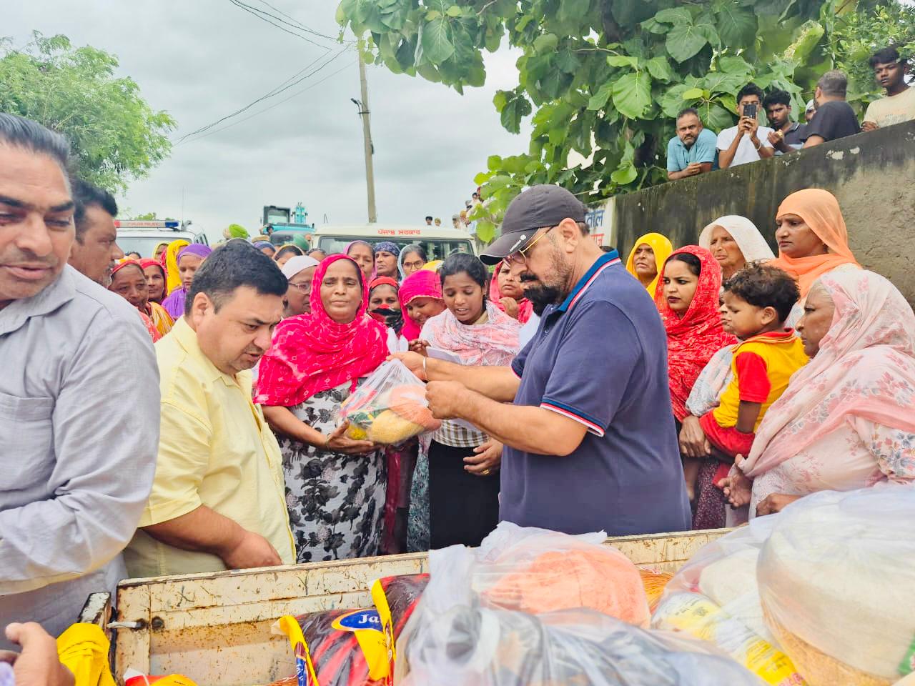 MLA Kuljit Singh Randhawa continues to visit villages near Ghaggar River.